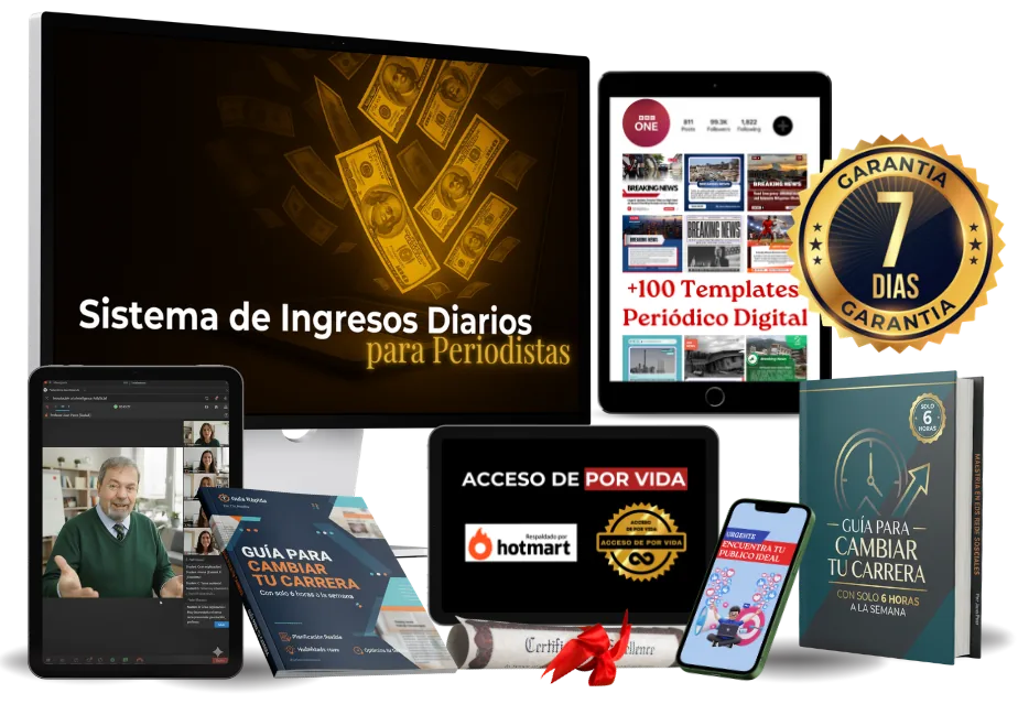 Todo lo que incluye el Sistema de Ingresos Diarios: curso, plantillas, guía de IA y acceso a Leadr